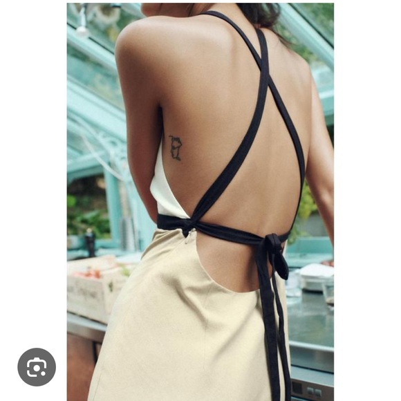 Zara NWT linen blend midi dress - Picture 5 of 8